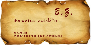 Borovics Zalán névjegykártya